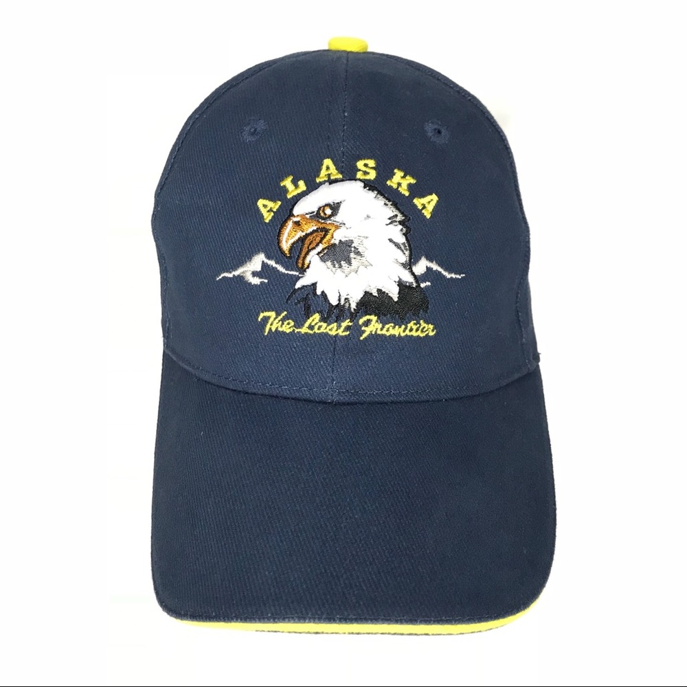Alaska Strapback Hat The Last Frontier Blue